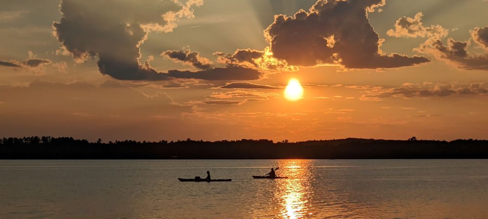 Kayakers Sunset